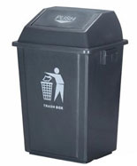 戶外深灰色40L塑料垃圾桶HT-SL3650