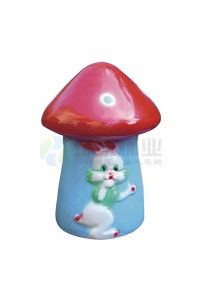 蘑菇造型玻璃鋼垃圾桶